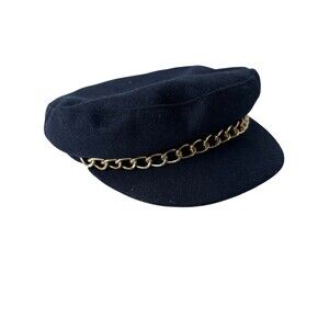 Eugenia Kim Marina Wool Black Newsboy Cap Hat Beret Black
